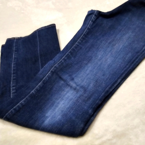 ♡ Lucky Brand Classic Rider Jeans | Blue Wash Mid-Rise Straight Cut Sz: 28 / 6 - Picture 7 of 16